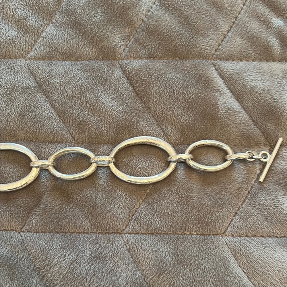 James Avery Hammered Silver Stylish Oval Link Necklace 925 Retired - Picture 4 of 16